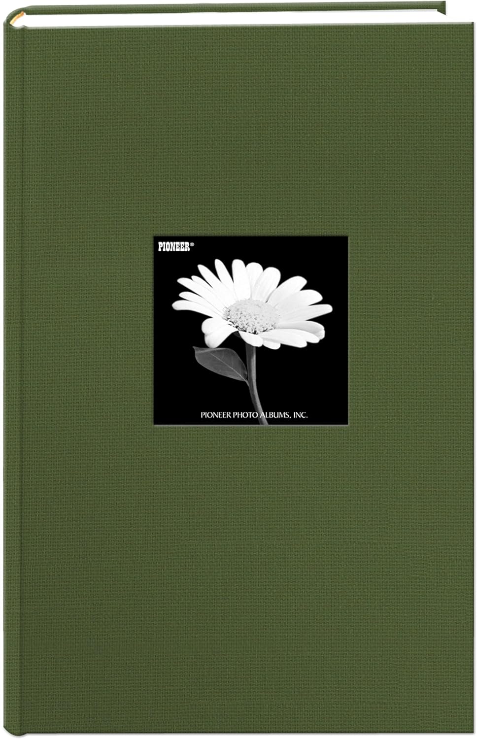 Fabric Frame Cover Photo Album 300 Pockets Hold 4x6 Photos, Herbal Green