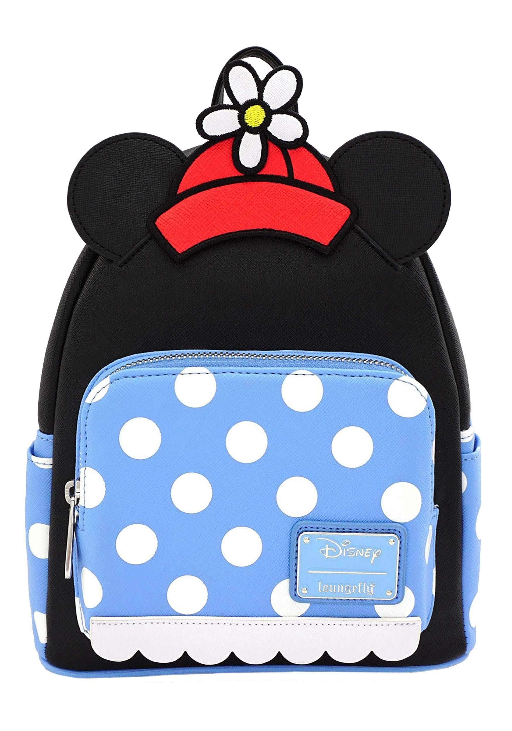 Loungefly Positively Minnie Polka Dot Mini Backpack, Minnie Mouse Retro Polka Dot, M, Backpack
