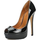 MAIERNISI JESSI Unisex Men's Women's Platform Pumps, Stiletto High Heels, Party Dress Shoes