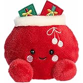 Aurora® Festive Palm Pals™ Velvet Santa Bag™ Stuffed Animal - Fun Collectible Plush for Kids and Adult Collectors - Perfect for Holiday Decorations or Gifts - Red 5 Inches