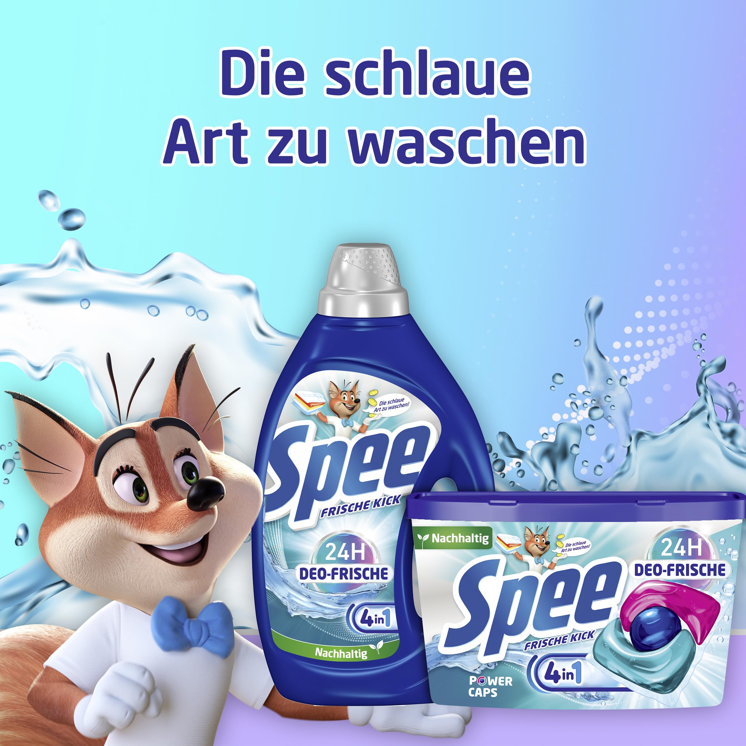 Spee Power Caps Fresh Kick 120 Deodorant (2 x 60 Washes), 4+1 Formula for 24 Hours Freshness, Temperature Range 20°-95°C 8