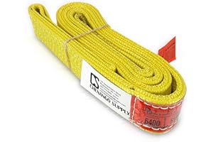 DD SLING & SUPPLY, INC. DD Sling (USA Made). 2" wide X (4' to 20' lengths) in Listing! 2 Ply Twisted Eye, Nylon Lifting Slings, Eye & Eye, Heavy Duty (900 webbing), 5.100 Choker, 12.800 Basket Load Capacity (2inX6ft)