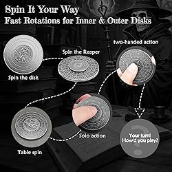 Haxtec DND Spinner Dice 7-in-1 Metal D&D Dice Set