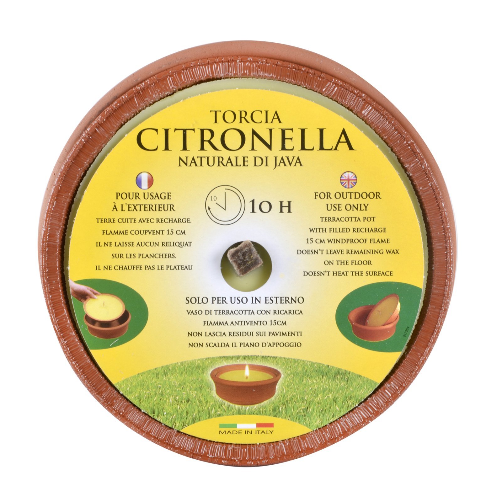 Price's Candles 10H Citronella Fragranced Candle Terracotta Pot Outdoor Garden Natural Scented