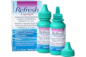 Refresh Liquigel Ophthalmic Solution, Lubricant Eye Drops, Persistent Dryness, and Irritation, 2x15ml