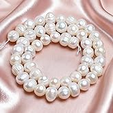 THRELE 45pcs Natural Freshwater Pearl Strand, 7-8mm Potato Pearl Beads for Jewelry Making, Crafting, DIY Bracelets and Necklaces