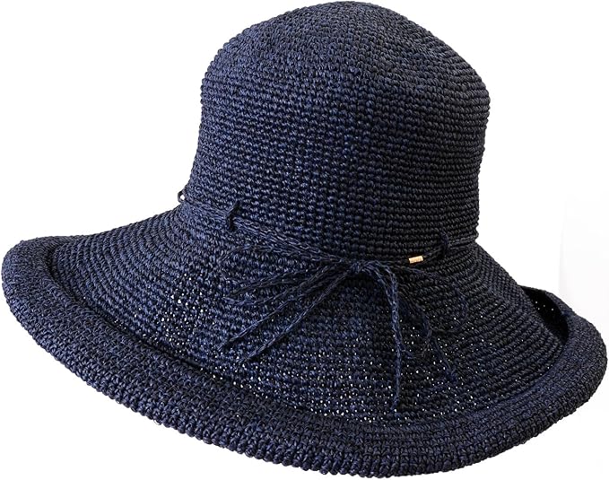 Amazon カシラ Ca4la Lola3 帽子 ハット 和紙糸 ウォッシャブルハット ショップバッグ付 ネイビー ハット 通販