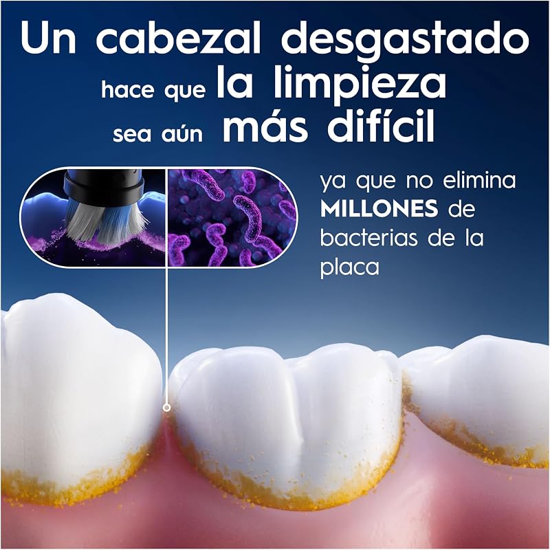 Oral-B Series iO Radiant White Original Replacement Heads, Pack de 4 Recargas Pretas para Escovas de Dentes Elétricas Oral-B iO, Branqueamento de Dentes, Remoção de Manchas