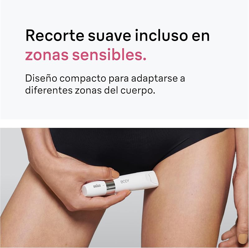 Mini Recortadora Corporal Mujer, BS1000, Blanco