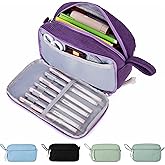 JAESITETER Big Capacity Pencil case,Soft Corduroy Pencil Bag with 3 Compartment,Pencil Pouch School Supplies Cute Pencile Box for Teen Girls Boys College