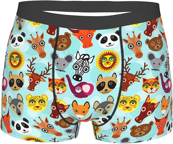 Men'S Sports Underwear, Animal Faces Men Underwear Short For Youth at