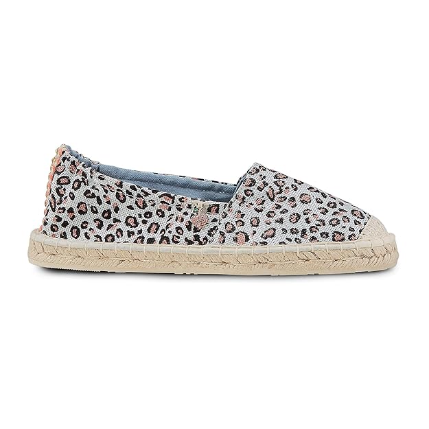 Another A Damen Damen Trend-Espadrille aus Textil, Slipper in Beige mit geflochtener Bast-Sohle