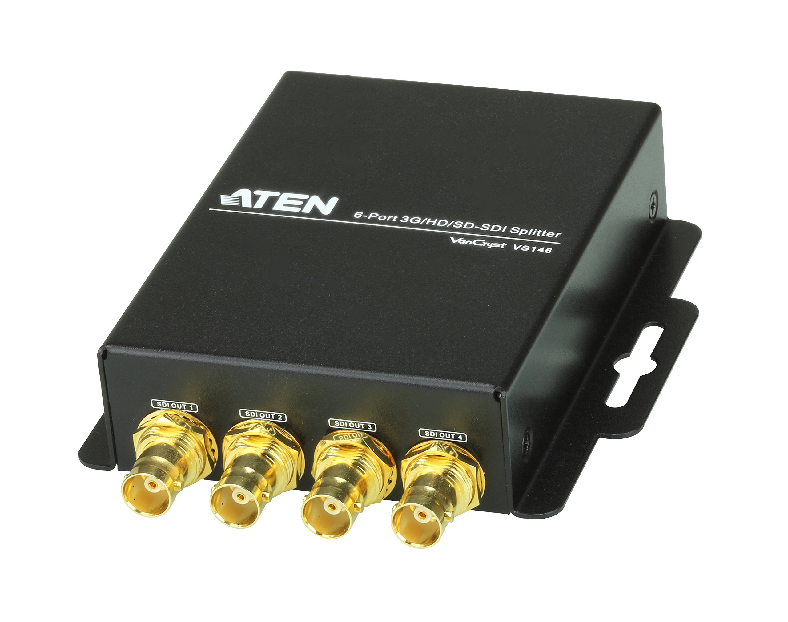 3G-SDI 6-Port Splitter VS146 ATEN Supports an SDI distance of up to 90M (3G-SDI), 150M (HD-SDI) or 300M (SD-SDI) of RG6