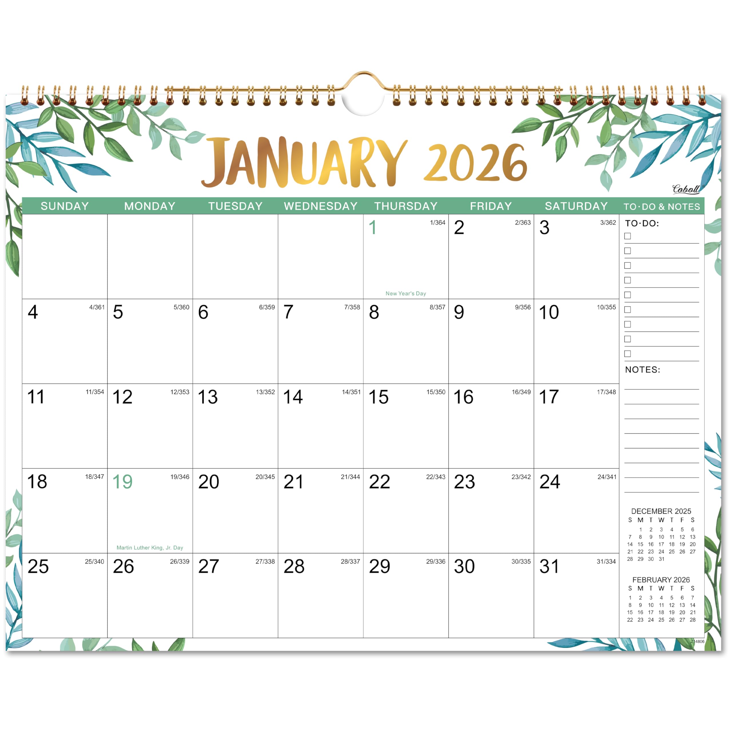 Photo 1 of 2026 Calendar - 2026 Wall Calendar with 12 Months from Jan. 2026 to Dec. 2026, 11.5" x 15", Wall Calendar 2026 Perfect for Office & Home