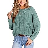 CUPSHE Womens Casual Boat Neck Sweaters Fall 2024 Soft Long Batwing Sleeve Pullover Jumper Tops Knit Outfits