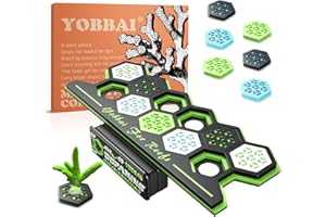 YOBBAI Magnetic Coral Frag Rack for Reef Tank, Saltwater Aquarium Frag Holder with 11 Slots & 13 Frag Plugs, Strong Magnet Glass Mount (Up to ~2cm), Multi-Use Aquarium & Hydroponic Plant / Reptile Display Stand