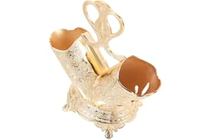 NESTINGHO Zinc Alloy Utensil Holder for Kitchen Desktop, Gold Cutlery Organizer Fork Spoon Storage, Home