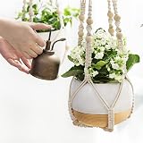Mkouo 3 Pack Macrame Plant Hangers Indoor Cotton Rope Beads 58/73/89cm view 5