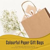 Thepaperbagstore 20 Brown Small Paper Party Bags With Handles 18x22x8cm view 8