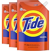 Tide Liquid Laundry Detergent Soap Pouches, High Efficiency (HE), Original Scent, 93 Total Loads (Pack of 3)
