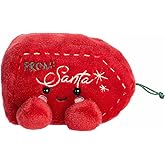 Aurora® Festive Palm Pals™ Eudora Gift Tag™ Stuffed Animal - Fun Collectible Plush for Kids and Adult Collectors - Perfect for Holiday Decorations or Gifts - Red 5 Inches