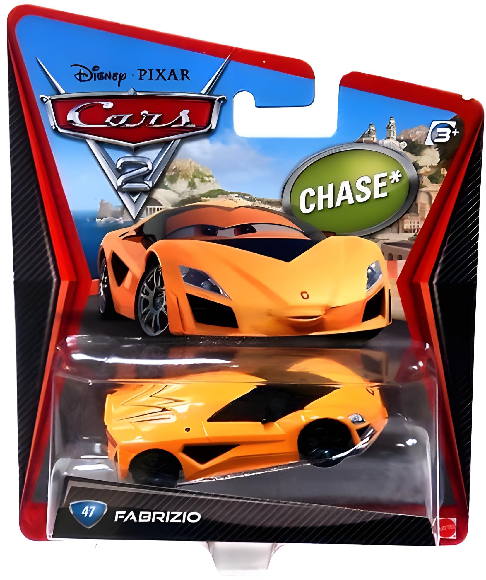 Disney Pixar CARS 2 Movie 1:55 Die Cast Car Fabrizio # 47 *Chase*