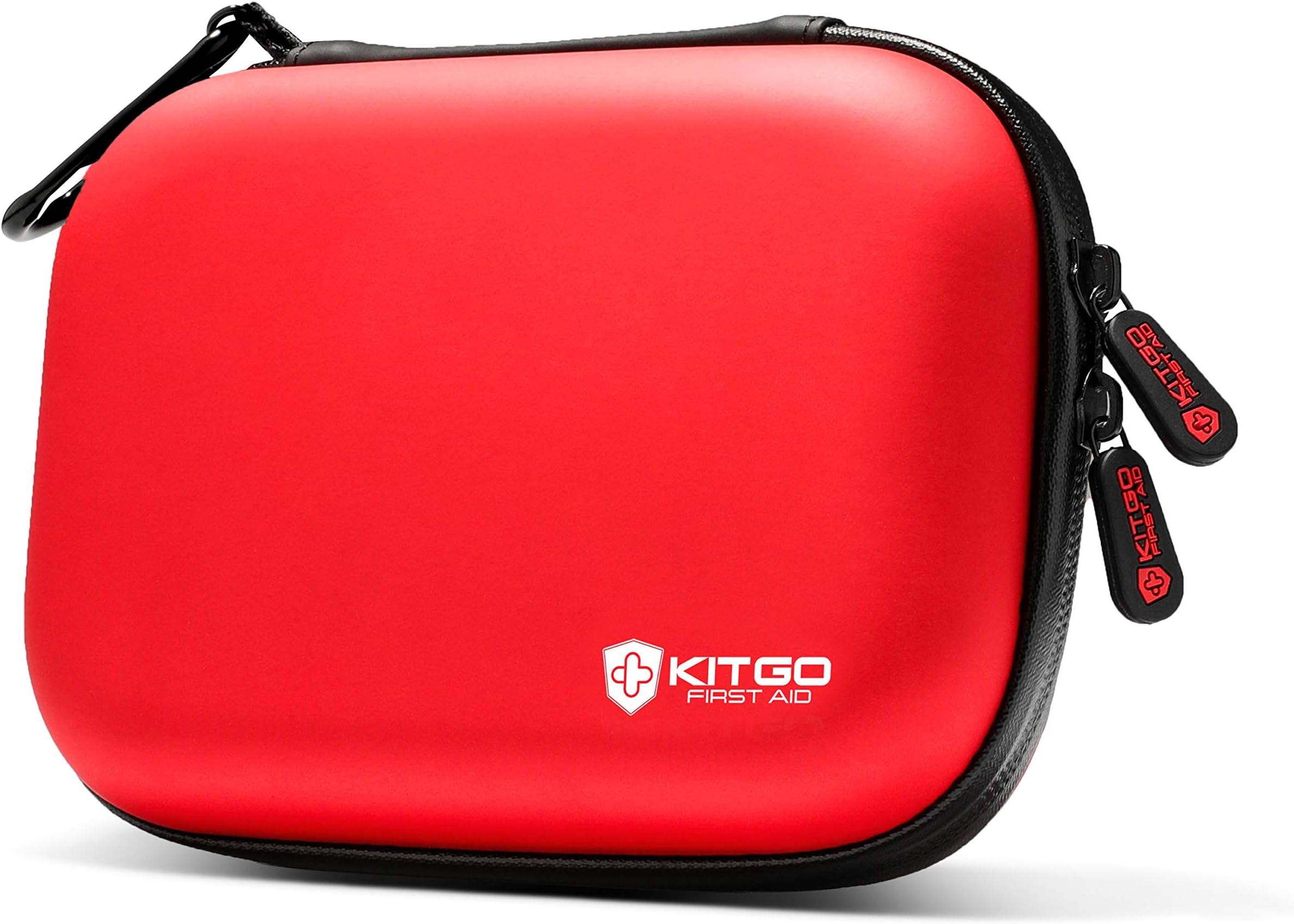 Kitgo Mini First Aid Kit 101 Pieces, 100% Water-Resistant Compact Hard Shell Case Perfect for Travel, Biking, Hiking, Camping, Car