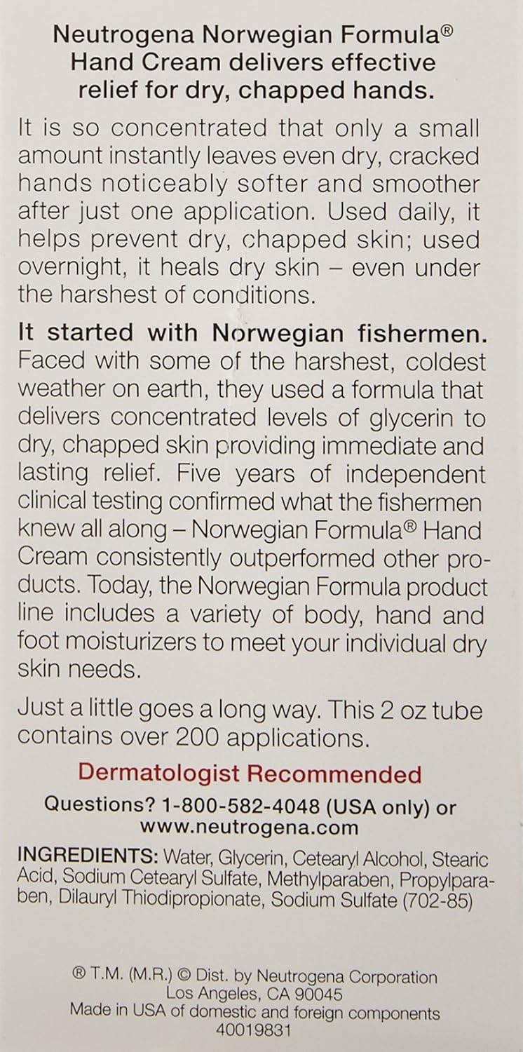 Neutrogena Hand Cream Norwegian Formula, 2 Oz (5 pack) : Beauty