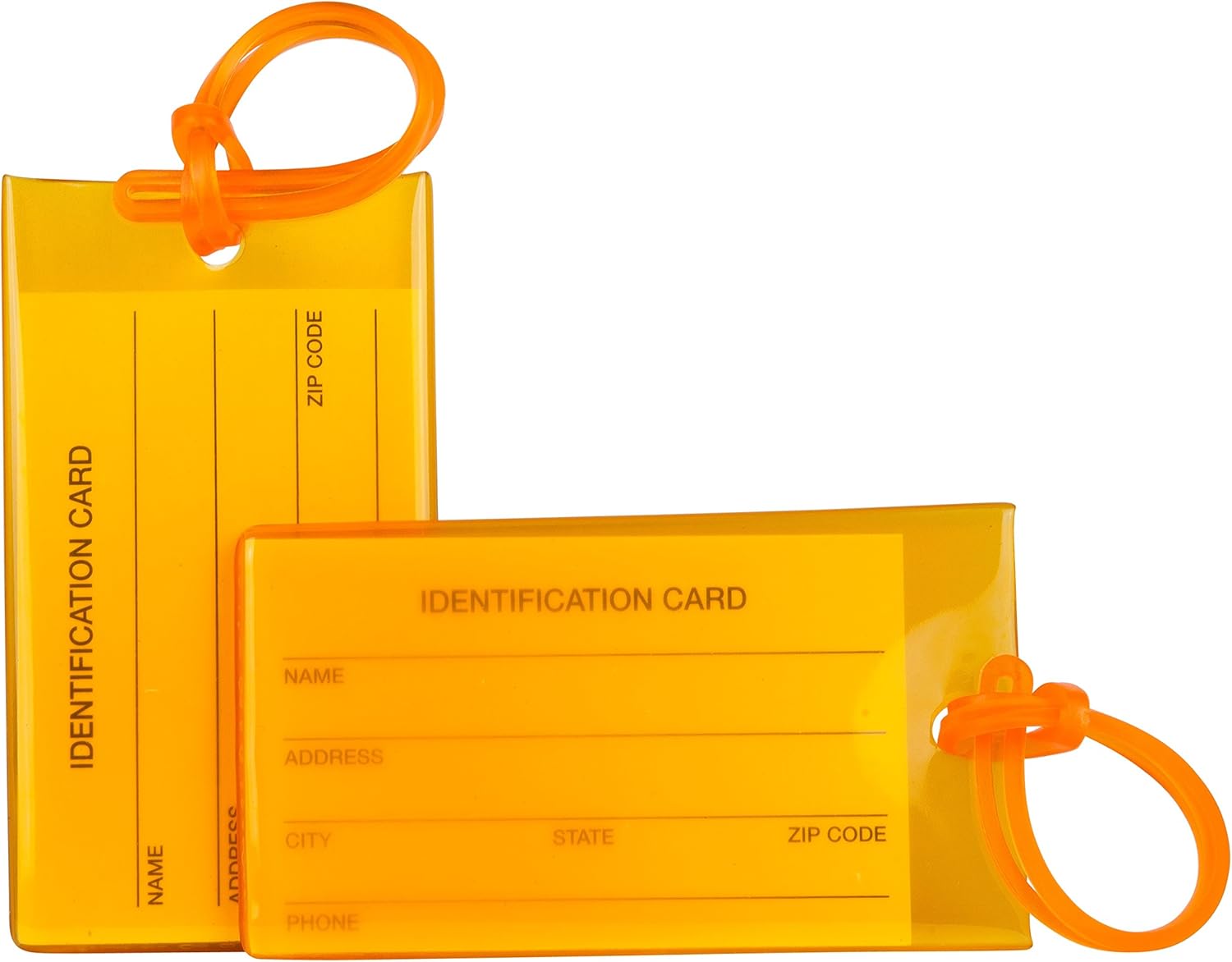 2 Pack TravelMore Luggage Tags For Suitcases, Flexible