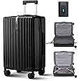 Orivier Airback Carry On Luggage Expandable With Vacuum Compression And Pump, Airline Approved Luggage, Vacpack Bag with Anti Theft Lock, Water Resistant, Carry-on Suitcase Suitable for Men and Women
