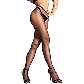 sofsy 10-Year Hosiery Craftsmanship - Italian Fishnet Stockings for Women | Goth High Waist Mesh Tights Reinforced Toe