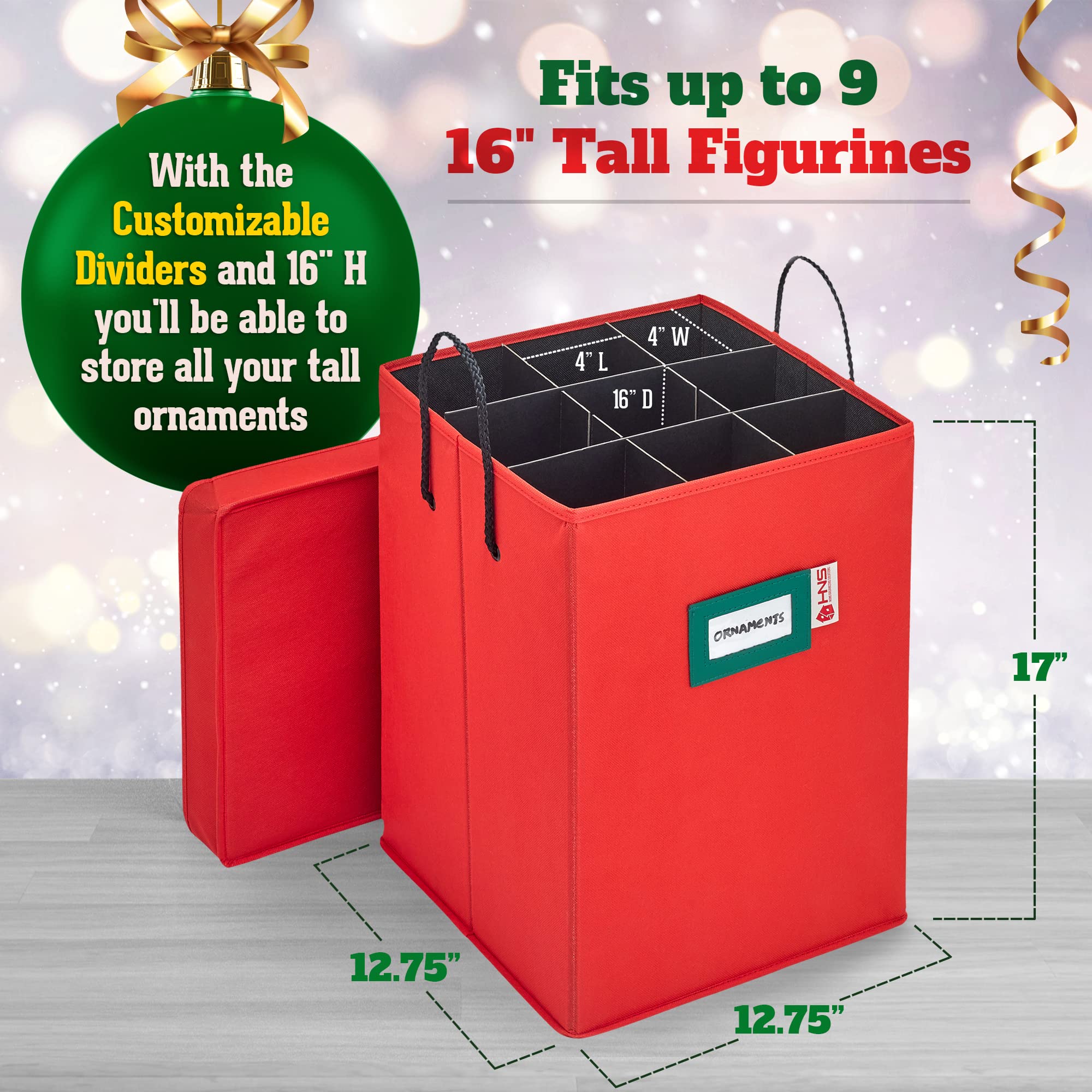 Christmas Nutcracker And Figurine Collectible Storage Box Stores Up