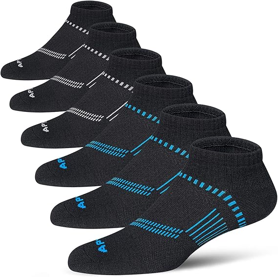 APTYID Men's Low Cut Ankle Athletic Cushioned Running Socks