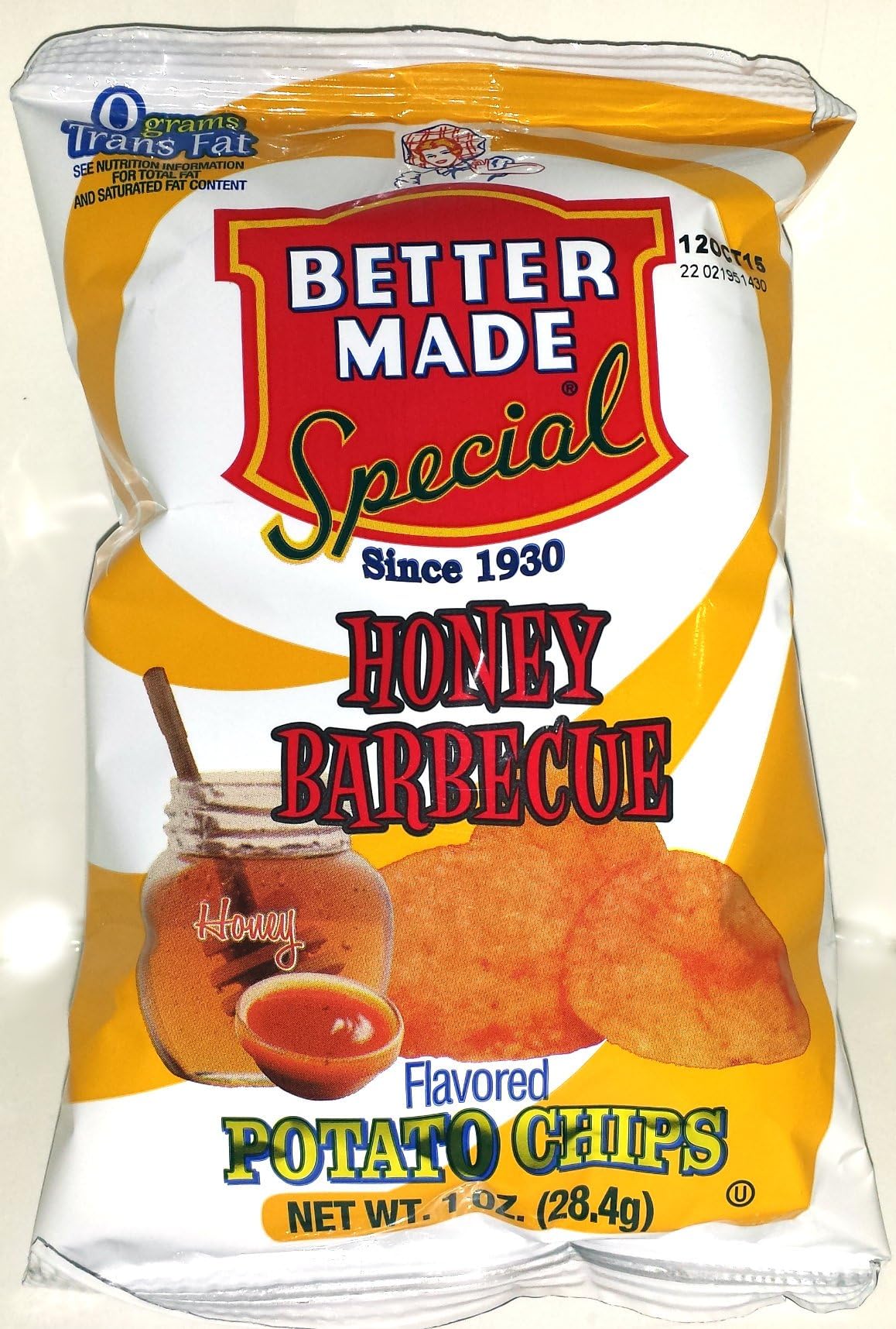 Better Made Honey Barbecue Potato Chips 1 oz (Pack of 3)