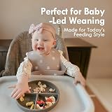 Moonkie Suction Plate for Babies & Toddlers - Silicone Divided Plate with Lid view 4