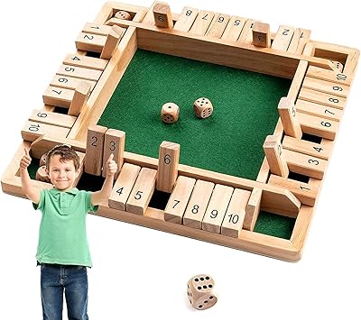 Cierra la Caja Juego,Juego de Mesa de Madera con Dados,Cierra ...