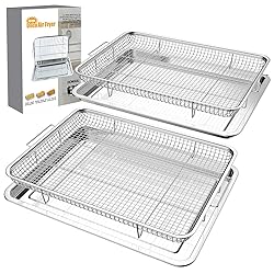 Air Fryer Basket for Oven 15.7"x11.8", 2-Pair Set