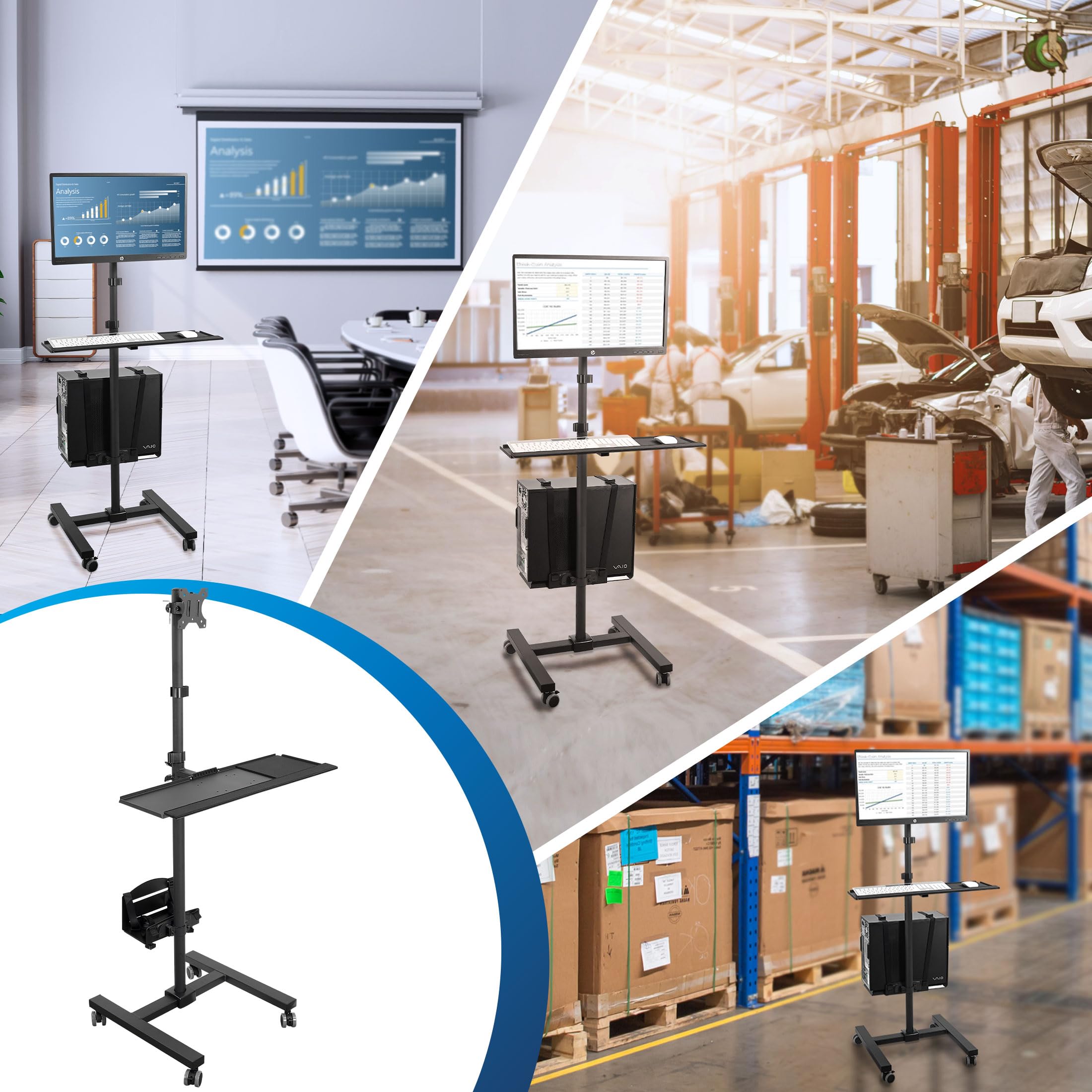 Mua Mount-It! Rolling Computer Cart on Wheels, Mobile Desk Workstation ...