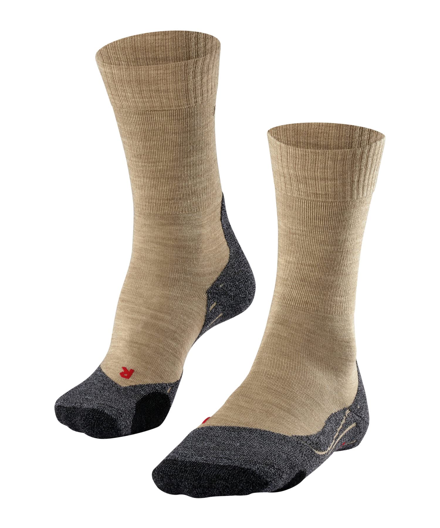 FALKE Herren Wandersocken TK2 Explore M So Wolle Funktionsmaterial antiblasen dick 1 Paar, Beige Nature Melange 4100-O, 44-45