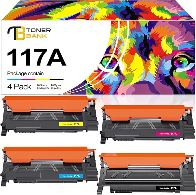 Toner Bank Compatible Toner Cartridge Replacement For 117a W2070a W2071a W2072a W2073a Color Laser Mfp 179fwg 178nwg 179fnw 178nw Toner 150a 150nw Black Cyan Yellow Magenta With Chip 4 Pack Amazon Co Uk Computers Accessories