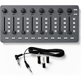 M-VAVE SMC-Mixer Wireless MIDI Mixer Controller, Portable Bluetooth MIDI Controller with 43 Backlit Buttons, 8 Faders &amp; 8 Knobs, USB MIDI Fader Controller (SMC-Mixer Grey)