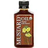Daana Mustard Oil: CERTIFIED USDA ORGANIC, EXTRA VIRGIN, COLD PRESSED (12 oz)