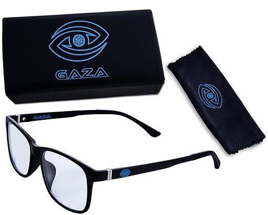 Gaza Premium Computer Glasses - Blue Light Blocking Glasses for Reducing Digital Eyestrain/Fatigue, Better Sleep, Prevent Headaches - Increased Stamina, Performance & Productivity for Work/Gaming