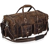 Large duffel bags for men holdall leather travel bag overnight gym sports weekend bag