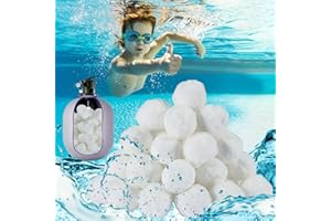 MAQIHAN 50PCS Pool Filter Balls for Sand-Filter - Dry Filter Sand Balls,Reusable Swimming Pool Filter Media,Soft Filtration Balls,Sand Filter Ball Suitable for Aquarium Tank,Pools Sand Filter Systems