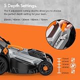 VonHaus 1600W Electric Lawn Mower 42L Bag 380mm Width 10m Cable view 4