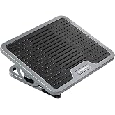 EUREKA ERGONOMIC Tilt Adjustable Footrest, Foot Rest for Under Desk at Work with Massage Surface, Office Foot Rest Under Desk with 20 Degree Tilt No Locking, Metal Frame