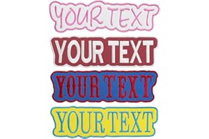 2-Piece Custom Embroidered Name Patches - Iron/Sew on Edge-Cut Personalized Patches for Clothing Bags Hats Pet Accessories