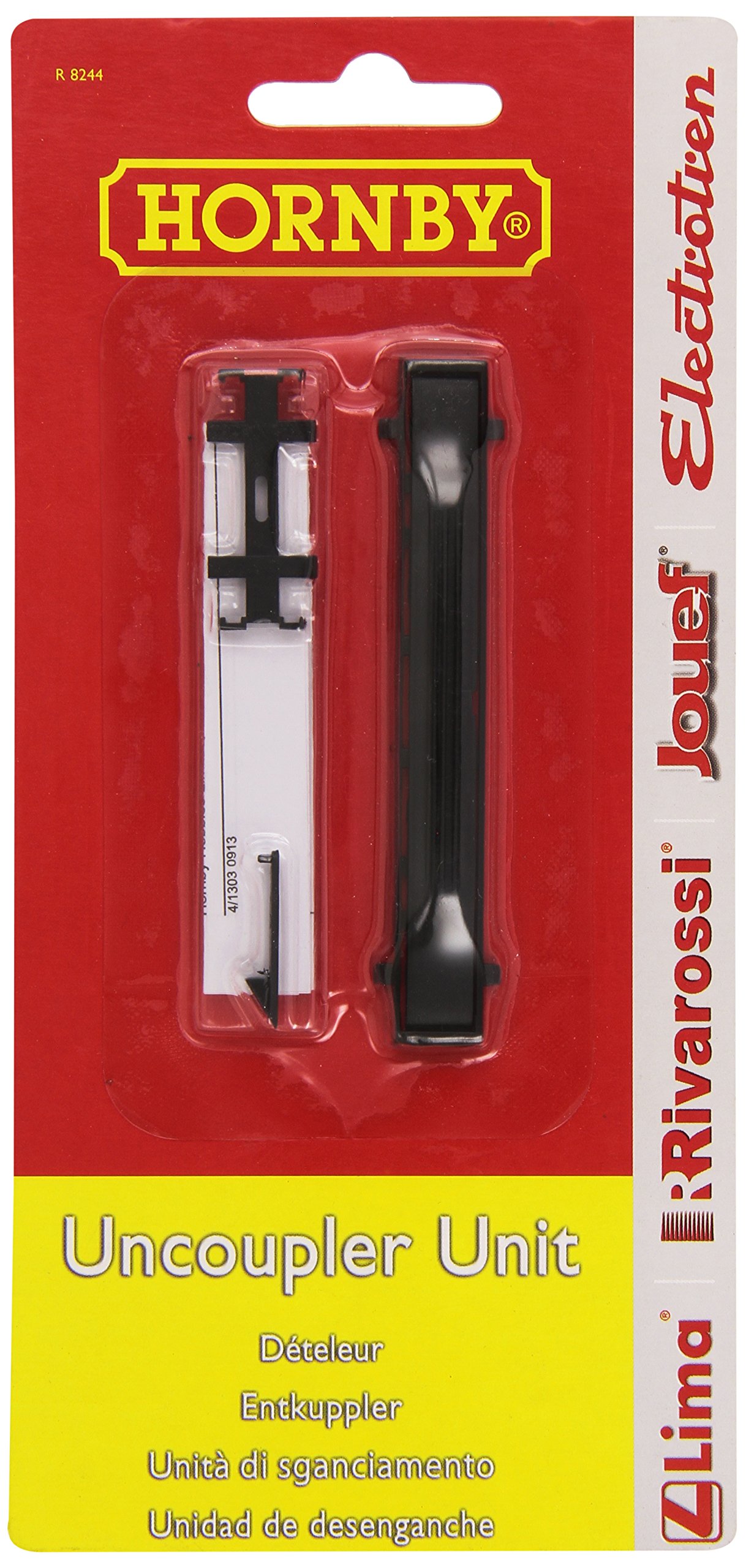 Hornby R8244 Uncoupler Unit - Spare Parts and Train Accessories for Hornby OO Gauge Model Railway Sets, Cleaning Tools - Scale 1:76, Black