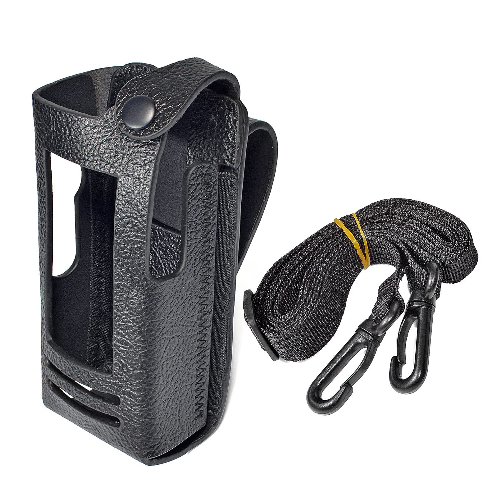 HYS PU Leather Walkie Talkie Holder Carrying Case Compatible with Motorola XPR6300 XBR6350 XPR6500 GTP800 2 Way Radio Holster